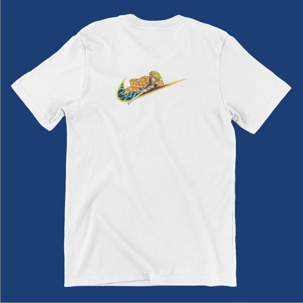 White Zenitsu Demon Slayer shirt